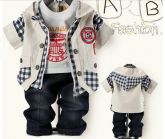 CONJUNTO 3 PÇAS FASHION MENINOS 1-2 ANOS